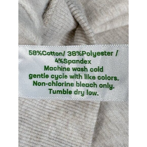 Criquet Collared Sweatshirt Men’s L Heathered Oatmeal Rugby ¼ Button Stretch - Picture 9 of 16